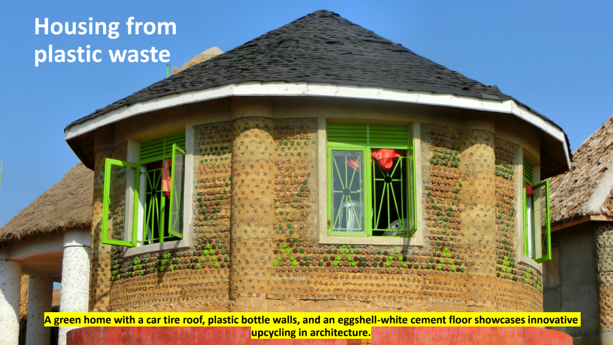 Housing from plastic waste